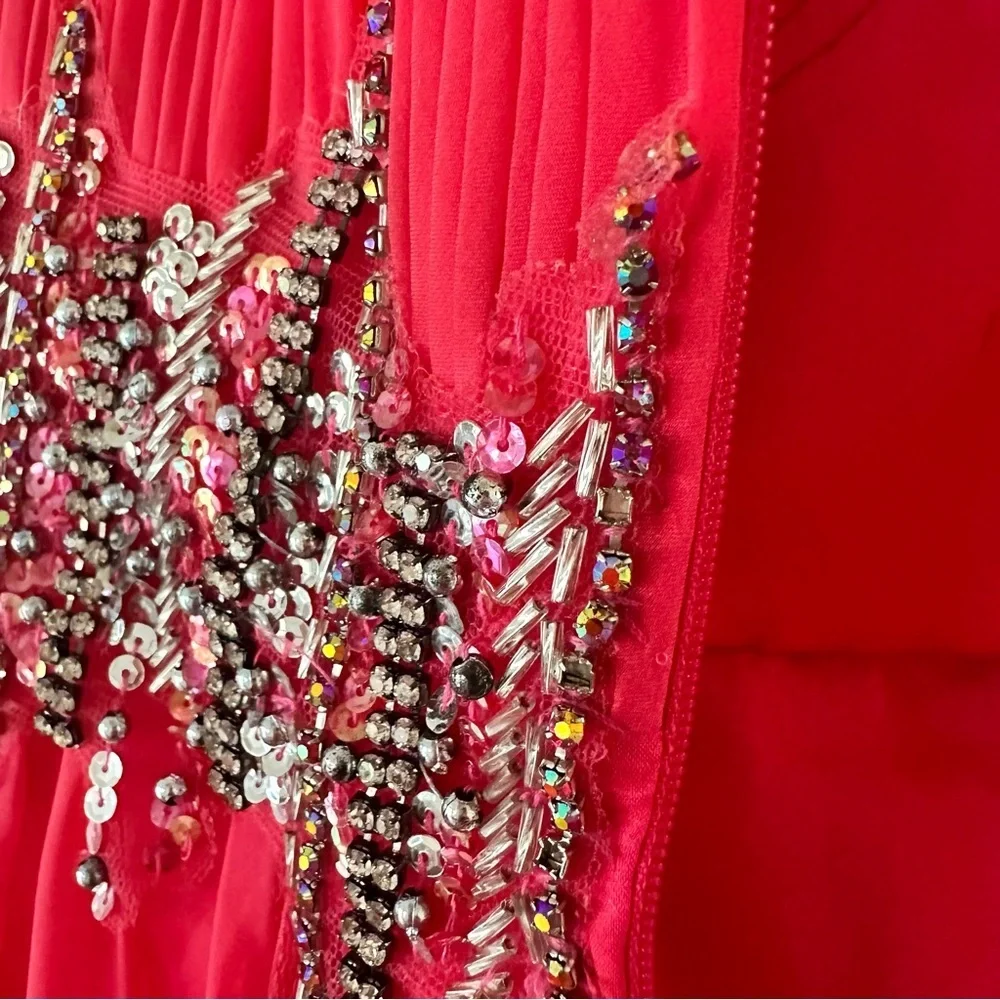 Sherri Hill 3909 Barbie Pink Strapless Long Formal Dress Prom Pageant Sz 2 - Picture 12 of 13